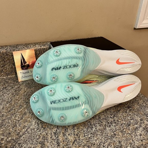 Nike Air‎ Zoom Victory Track Spikes Barley Volt Orange CD4385-700 Size 12.5 New! - Picture 7 of 8